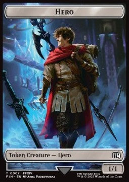 Hero Token (W 1/1) // Wizard Token (B 0/1) (V.2)