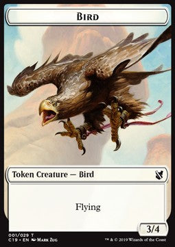 Bird Token (W 3/4) // Sculpture Token (A */*) - Commander 2019 (Token) [C19-T 1/24]