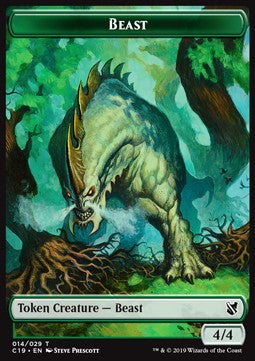 Beast Token (G 4/4) // Wurm Token (G 6/6) - Commander 2019 (Token) [C19-T 14/21]