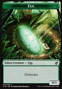 Egg Token (G 0/1) // Eldrazi Token (C 10/10) - Commander 2019 (Token) [C19-T 16/26]