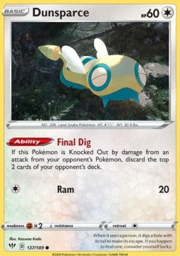 Dunsparce - Darkness Ablaze (Common) [DAA-137]