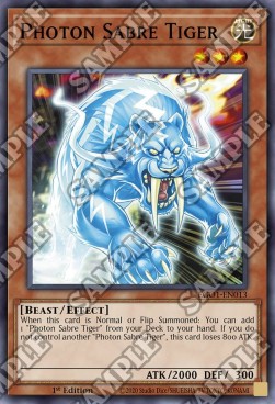 Photon Sabre Tiger - Egyptian God Deck: Obelisk the Tormentor (Common) [EGO1-013]