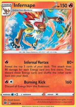 Infernape - Brilliant Stars (Holo Rare) [BRS-026]