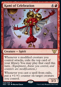 Kami of Celebration (V.1) - Commander: Kamigawa: Neon Dynasty (Rare) [NEC-20]
