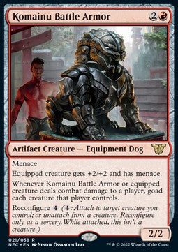 Komainu Battle Armor (V.1) - Commander: Kamigawa: Neon Dynasty (Rare) [NEC-21]