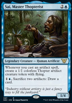 Sai, Master Thopterist - Commander: Kamigawa: Neon Dynasty (Rare) [NEC-97]