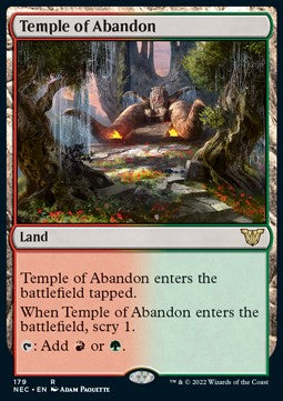 Temple of Abandon - Commander: Kamigawa: Neon Dynasty (Rare) [NEC-179]
