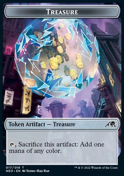 Treasure Token // Spirit Token (C 1/1) - Kamigawa: Neon Dynasty: Extras (Token) [XNEO-T 17/2]