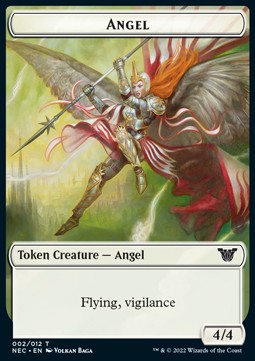 Angel Token (W 4/4) // Elephant Token (G 3/3) - Commander: Kamigawa: Neon Dynasty (Token) [NEC-T 2/8]