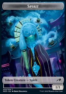 Spirit Token (C 1/1) // Thopter Token (A 1/1) - Commander: Kamigawa: Neon Dynasty (Token) [NEC-T 2/12]