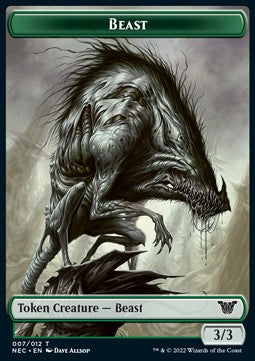 Beast Token (G 3/3) // Treasure Token - Commander: Kamigawa: Neon Dynasty (Token) [NEC-T 7/17]