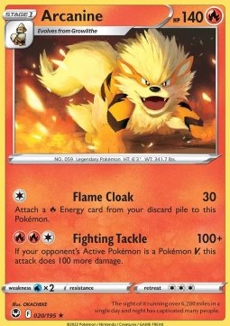 Arcanine - Silver Tempest (Rare) [SIT-020]
