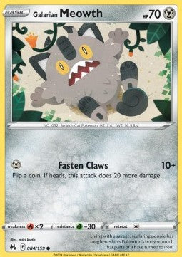 Galarian Meowth - Crown Zenith (Common) [CRZ-084]