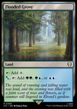 Flooded Grove - Commander: The Lord of the Rings: Tales of Middle-earth (Rare) [LTC-309]