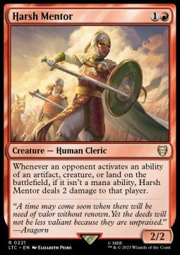 Harsh Mentor - Commander: The Lord of the Rings: Tales of Middle-earth (Rare) [LTC-221]
