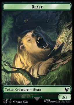 Beast Token (G 3/3) // Treefolk Token (G */*) - Commander: The Lord of the Rings: Tales of Middle-earth: Extras (Token) [XLTC-T 10/13]