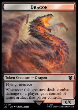 Dragon Token (BR 6/6) // Wraith Token (B 3/3) - Commander: The Lord of the Rings: Tales of Middle-earth: Extras (Token) [XLTC-T 14/7]