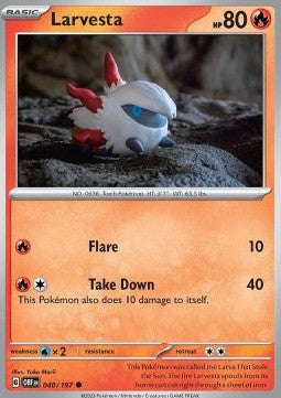 Larvesta - Obsidian Flames (Common) [OBF-040]