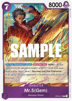 Mr.5(Gem) (OP04-072) (V.1) - Kingdoms of Intrigue (Rare) [OP04-072]