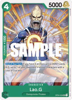 Lao.G (OP04-034) - Kingdoms of Intrigue (Uncommon) [OP04-034]