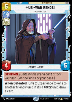 Obi-Wan Kenobi, Following Fate (V.1) - Spark of Rebellion (Rare) [SOR-049]
