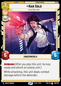 Han Solo, Reluctant Hero (V.1) - Spark of Rebellion (Rare) [SOR-198]