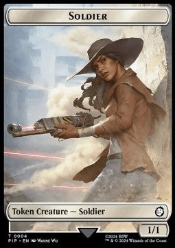 Soldier Token (W 1/1) // Treasure Token (V.2) - Universes Beyond: Fallout: Tokens (Token) [TPIP-T 4/19]
