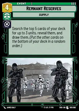 Remnant Reserves - Shadows of the Galaxy (Uncommon) [SHD-093]