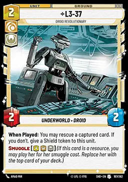 L3-37, Droid Revolutionary - Shadows of the Galaxy (Uncommon) [SHD-197]