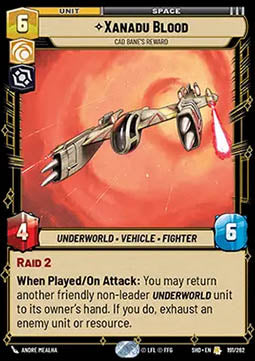 Xanadu Blood, Cad Bane’s Reward - Shadows of the Galaxy (Rare) [SHD-191]