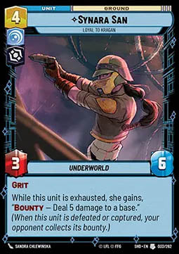 Synara San, Loyal to Kragan - Shadows of the Galaxy (Uncommon) [SHD-033]