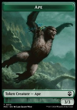 Ape Token (G 3/3) // Plant Token (G 0/1) (V.1) - Modern Horizons 3: Tokens (Token) [TMH3-CT 14/26]