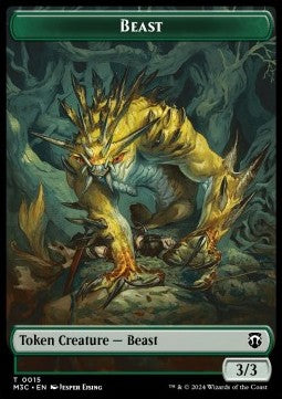 Beast Token (G 3/3) // Insect Token (G 1/1) (V.1) - Modern Horizons 3: Tokens (Token) [TMH3-CT 15/25]