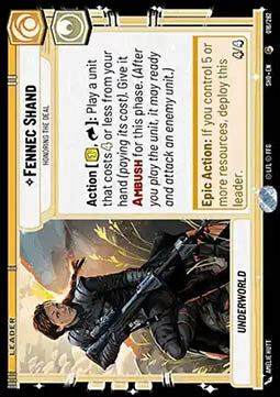 Fennec Shand, Honoring the Deal - Shadows of the Galaxy (Common) [SHD-016]