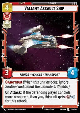 Valiant Assault Ship - Shadows of the Galaxy (Uncommon) [SHD-151]