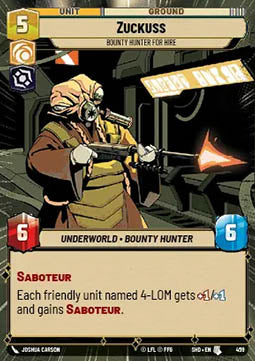 Zuckuss, Bounty Hunter for Hire - Shadows of the Galaxy: Extras (Common) [XSHD-459]