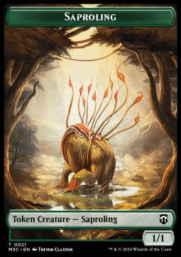 Saproling Token (G 1/1) // Garruk, Apex Predator Emblem (V.1) - Modern Horizons 3: Tokens (Token) [TMH3-CT 21/27]