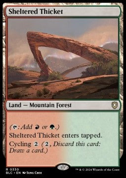 Sheltered Thicket - Commander: Bloomburrow (Rare) [BLC-330]