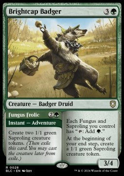 Brightcap Badger // Fungus Frolic - Commander: Bloomburrow (Rare) [BLC-28]