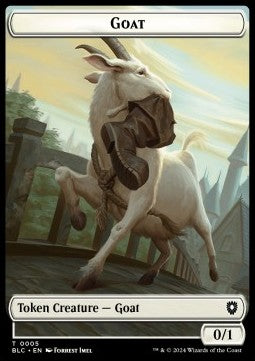 Goat Token (W 0/1) // Wolf Token (G 2/2) - Bloomburrow: Tokens (Token) [TBLB-CT 5/32]