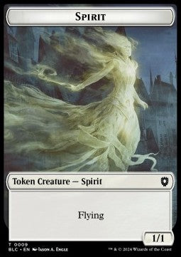 Spirit Token (W 1/1) // Faerie Token (U 1/1) - Bloomburrow: Tokens (Token) [TBLB-CT 9/12]