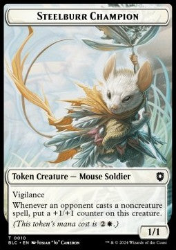 Steelburr Champion Token (W 1/1) // Squid Token (U 1/1) - Bloomburrow: Tokens (Token) [TBLB-CT 10/17]