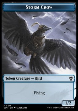 Storm Crow Token (U 1/2) // Bird Token (W 1/1) - Bloomburrow: Tokens (Token) [TBLB-CT 18/3]