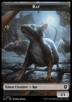 Rat Token (B 1/1) // Raccoon Token (G 3/3) - Bloomburrow: Tokens (Token) [TBLB-CT 19/29]