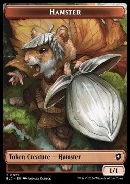 Hamster Token (R 1/1) // Beast Token (G 3/3) - Bloomburrow: Tokens (Token) [TBLB-CT 22/24]