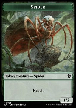 Spider Token (G 1/2) // Blood Token - Bloomburrow: Tokens (Token) [TBLB-CT 31/36]