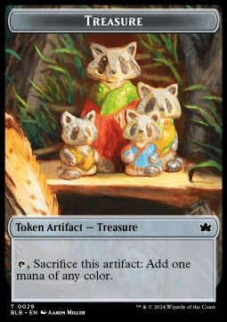Treasure Token // Saproling Token (G 1/1) - Bloomburrow: Tokens (Token) [TBLB-CT 29/30]