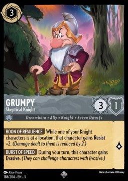 Grumpy - Skeptical Knight - Shimmering Skies (Super Rare) [5SSK-186]