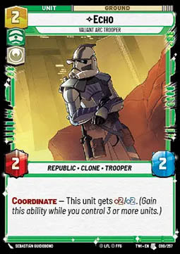 Echo, Valiant ARC Trooper - Twilight of the Republic (Uncommon) [TWI-090]