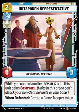 Outspoken Representative - Twilight of the Republic (Common) [TWI-043]